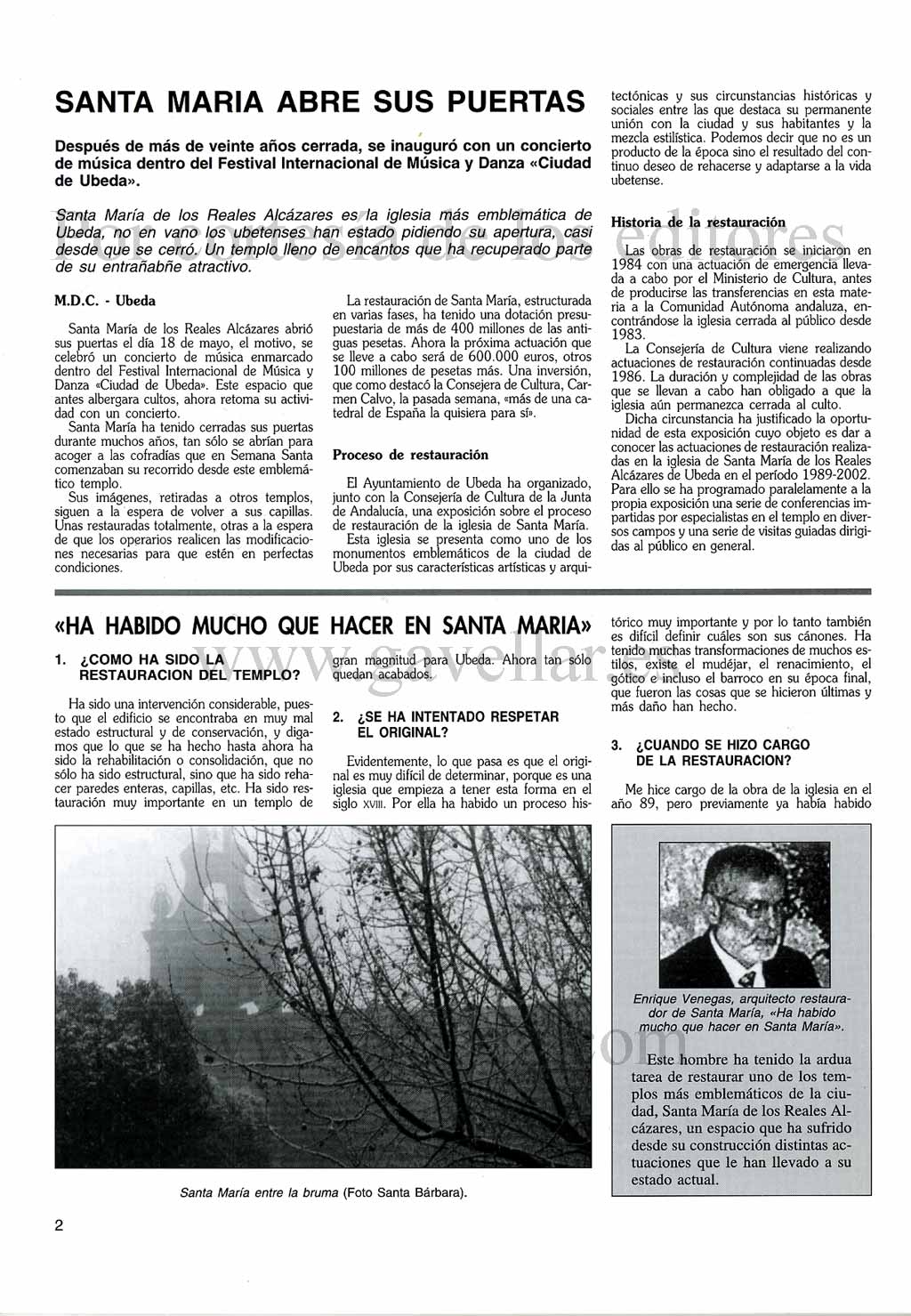 Revista Gavellar. Año XXX, nº 299-300. Mayo, junio y julio de 2003