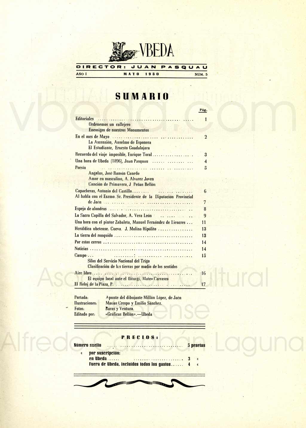 Revista Vbeda. Ao 1. N 5 de mayo de 1950