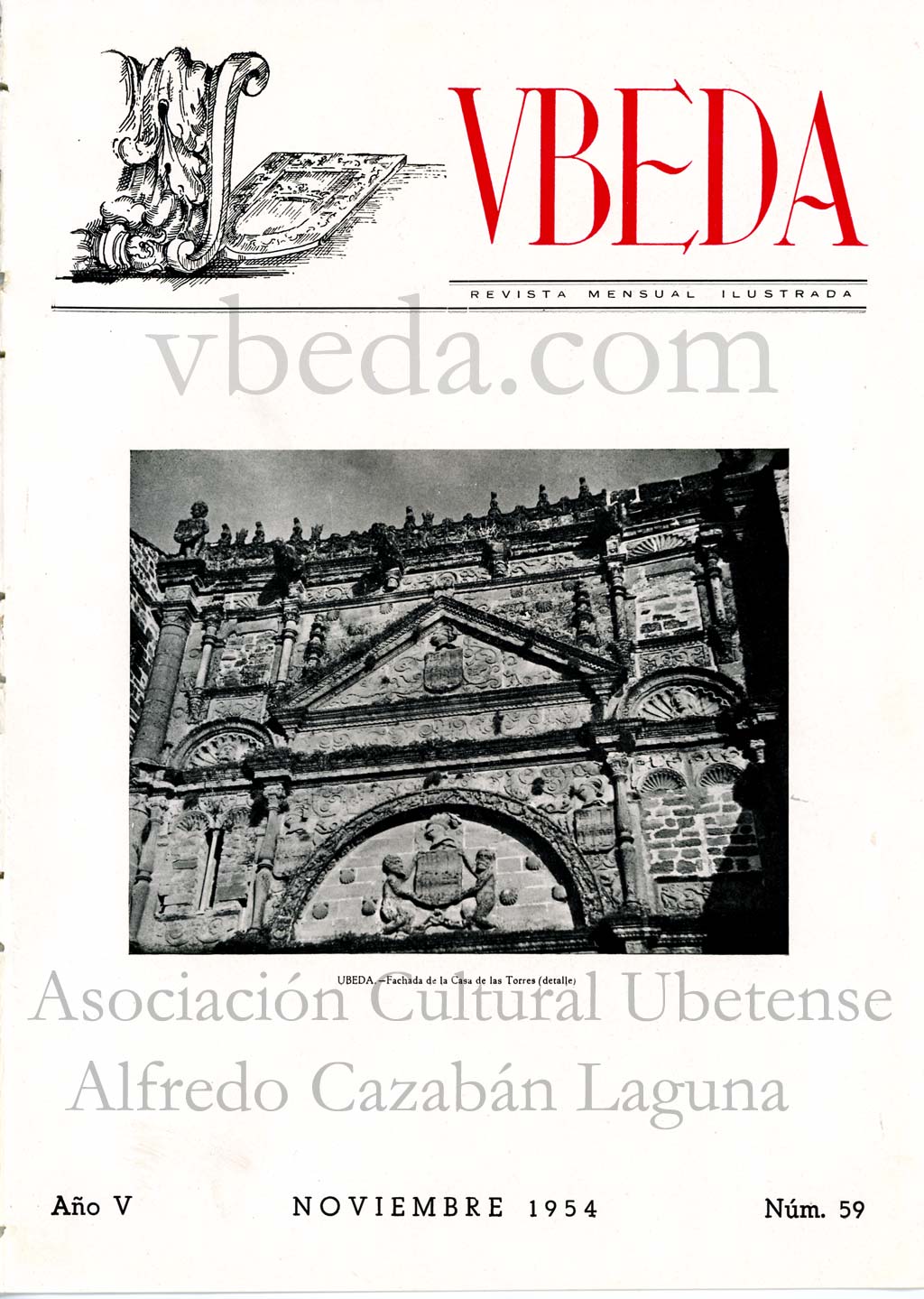Revista Vbeda. Ao 5. N 59 de noviembre de 1954