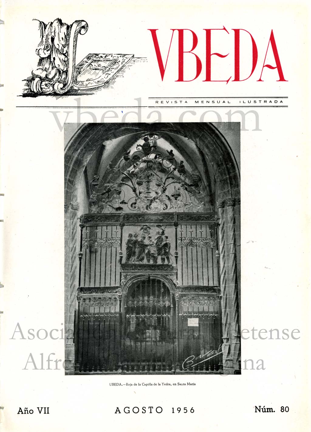 Revista Vbeda. Ao 7. N 80 de agosto de 1956