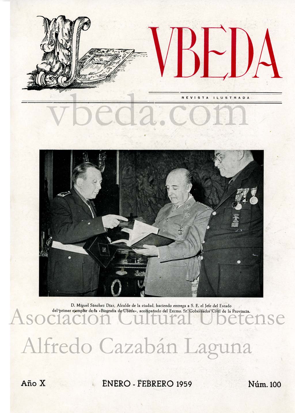 Revista Vbeda. Ao 10. N 100 de enero-febrero de 1959