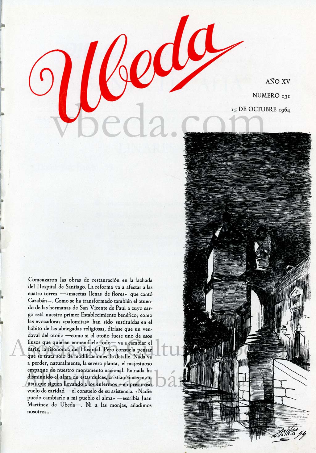 Revista Vbeda. Ao 15. N 131 de 15 de octubre de 1964