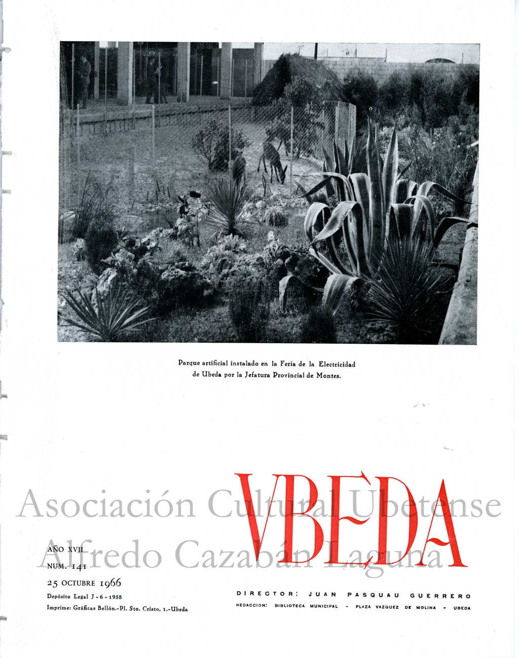 Revista Vbeda. Ao 17. N 141 de 25 de octubre de 1966