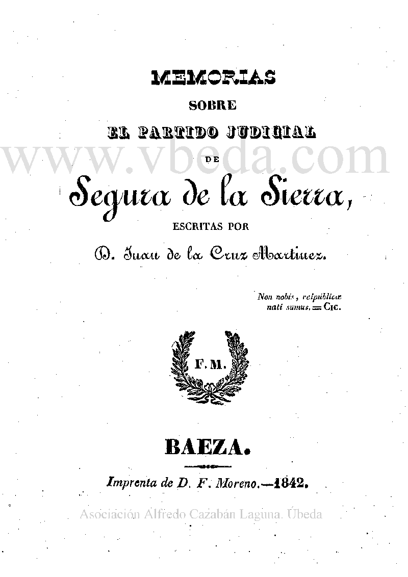 Memorias de Segura de la Sierra/Juan C. Martnez