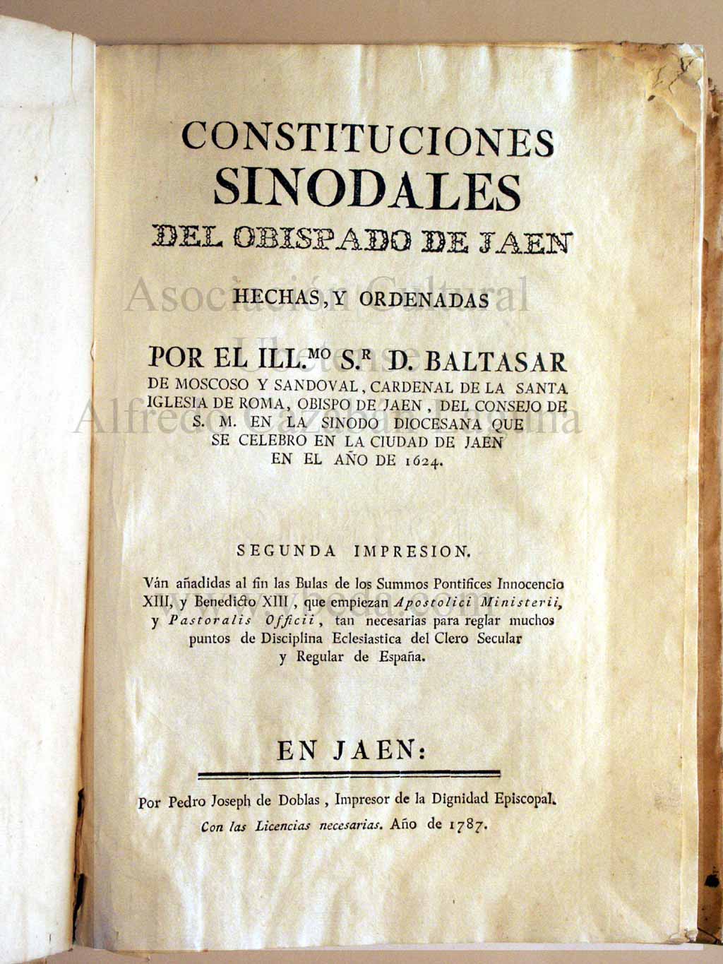 Constituciones sinodales del obispado de Jan