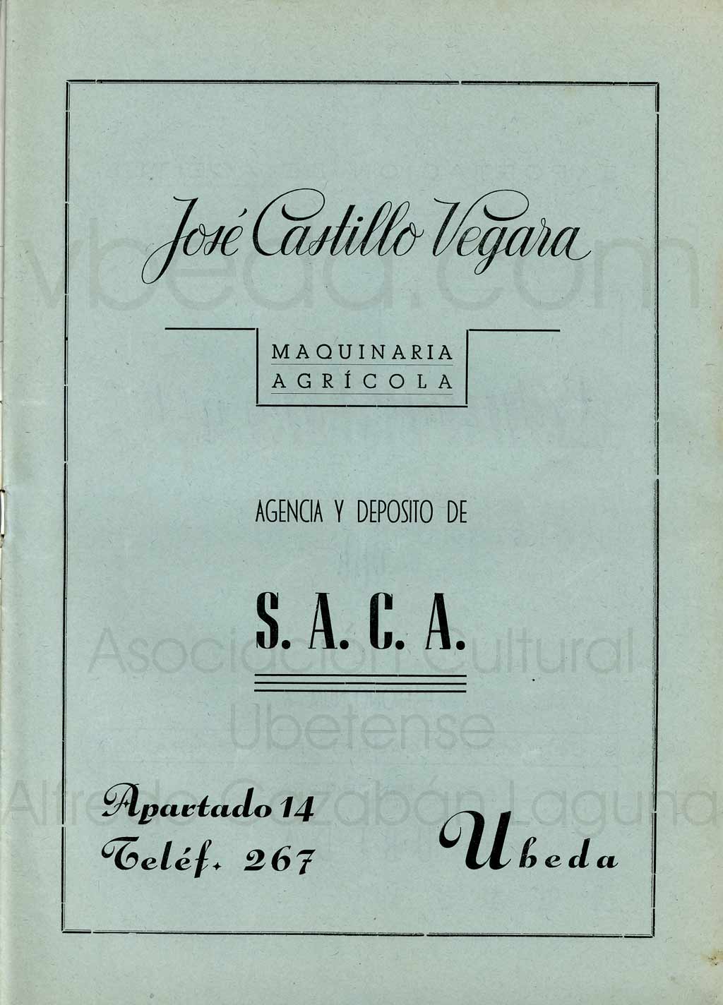 Revista Vbeda. Ao 1. N 1 de enero de 1950