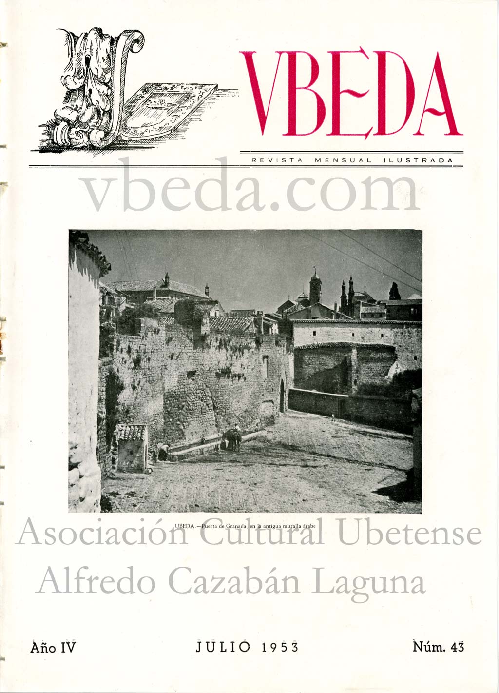 Revista Vbeda. AÃ±o 4. NÂº 43 de julio de 1953