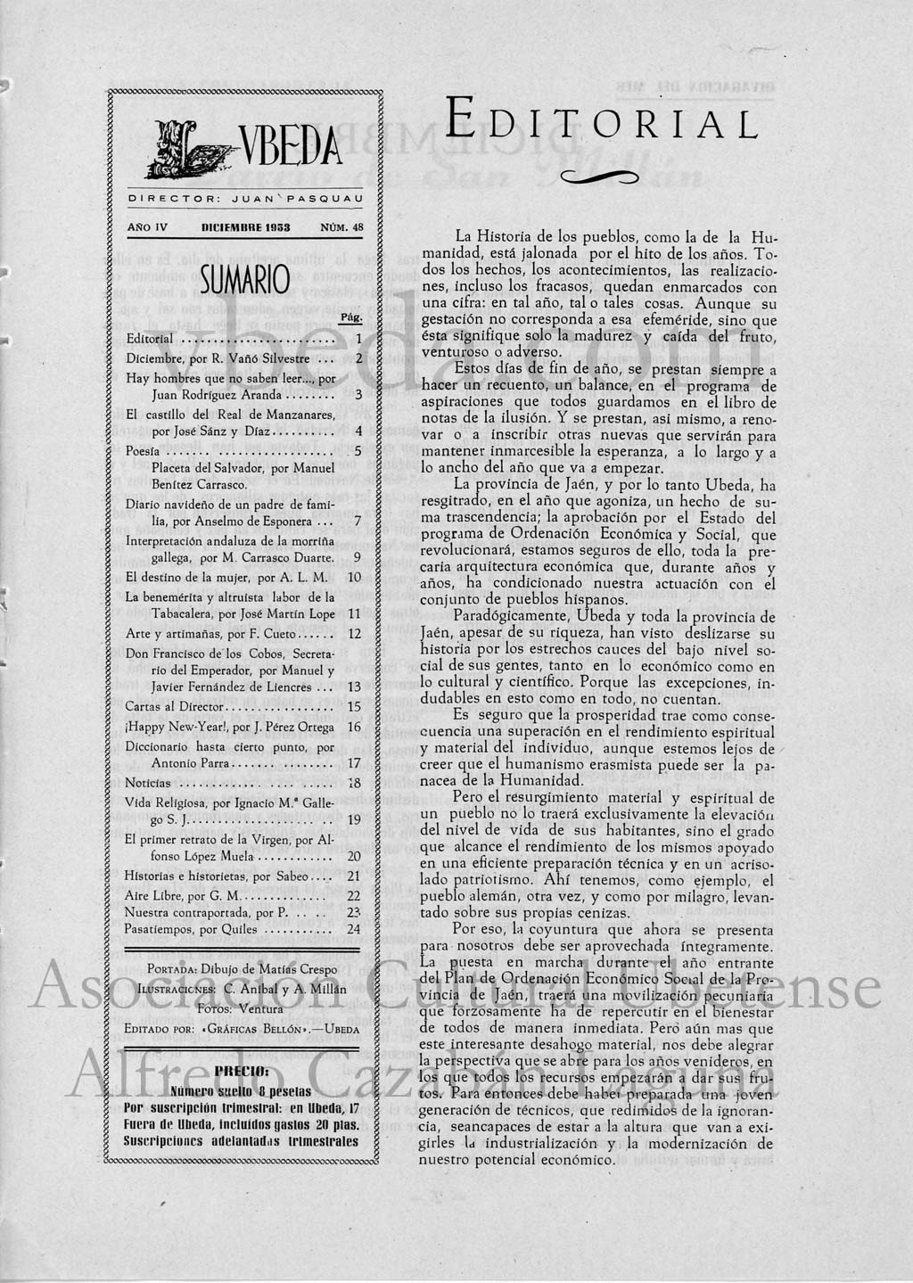 Revista Vbeda. Ao 4. N 48 de diciembre de 1953