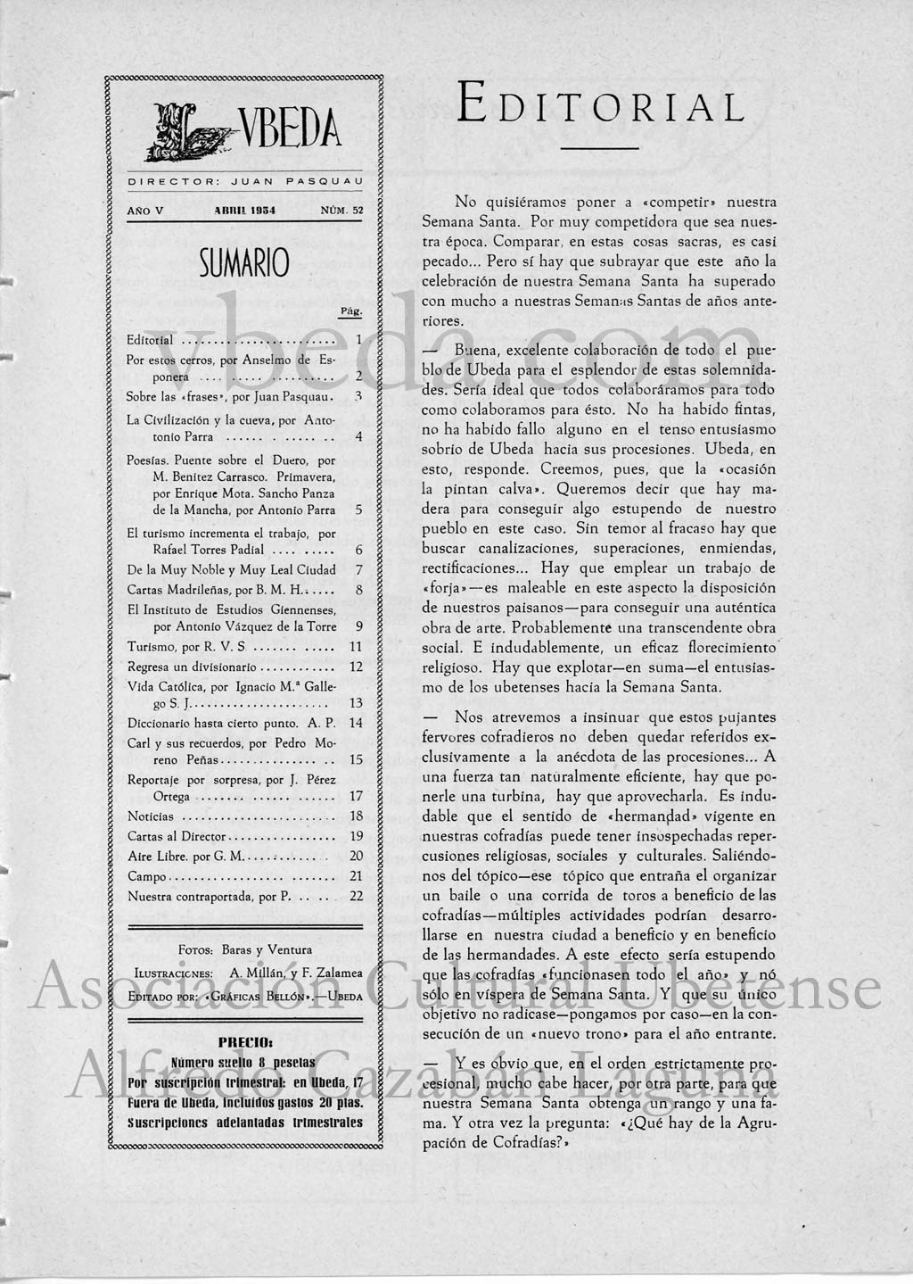 Revista Vbeda. Ao 5. N 52 de abril de 1954