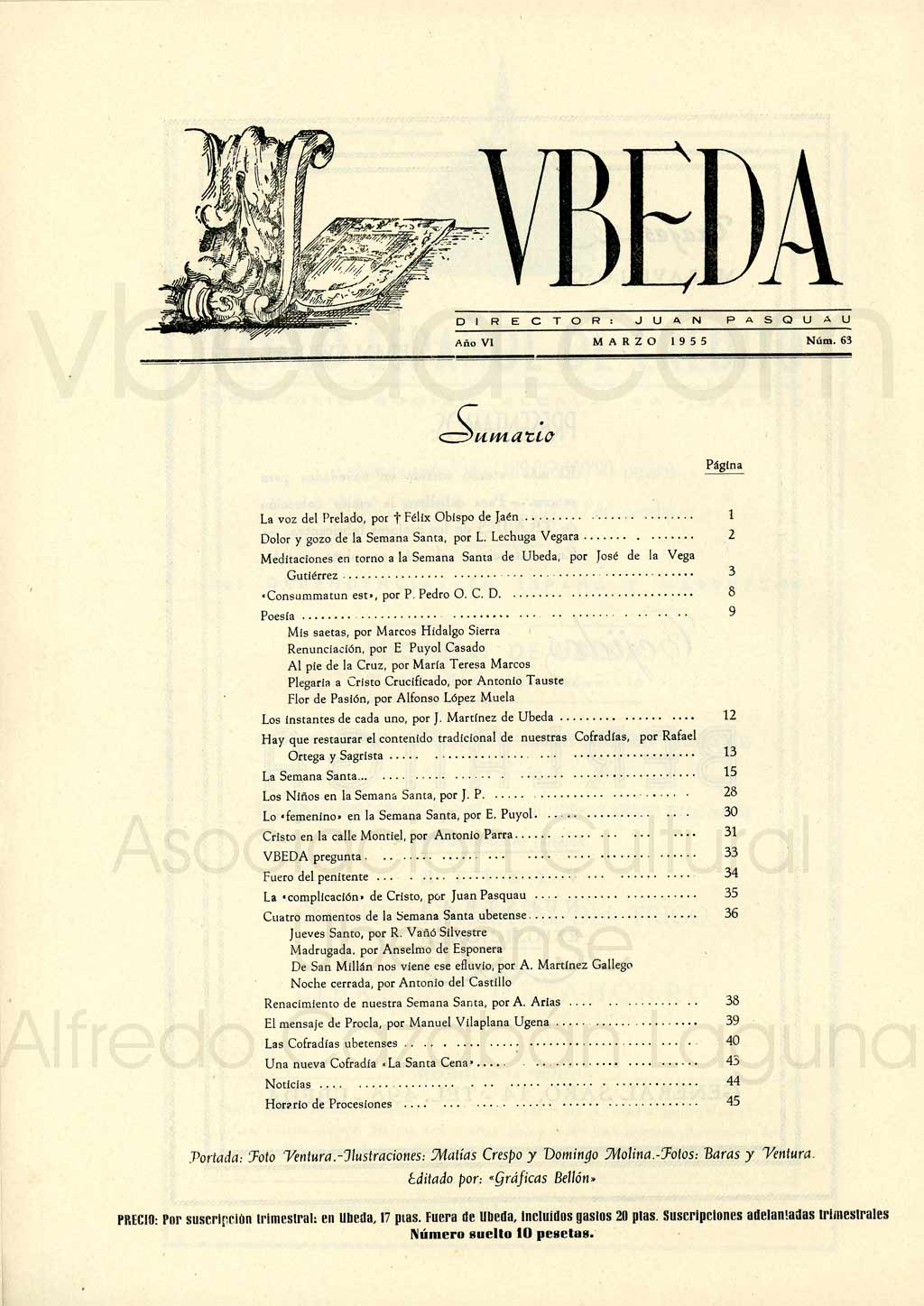 Revista Vbeda. Ao 6. N 63 de marzo de 1955