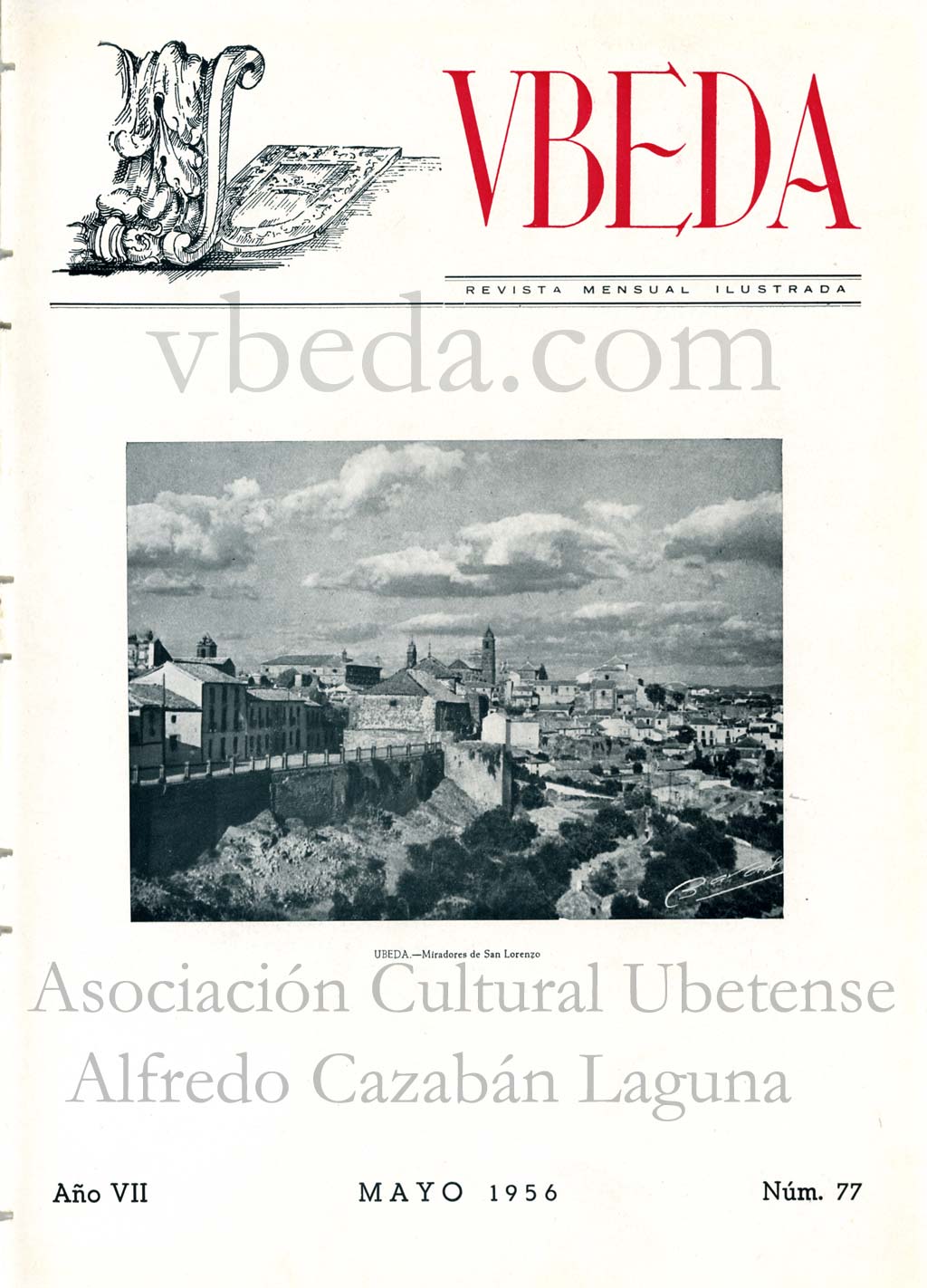 Revista Vbeda. AÃ±o 7. NÂº 77 de mayo de 1956