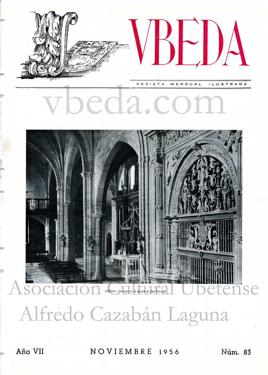 Revista Vbeda. Ao 7. N 83 de noviembre de 1956