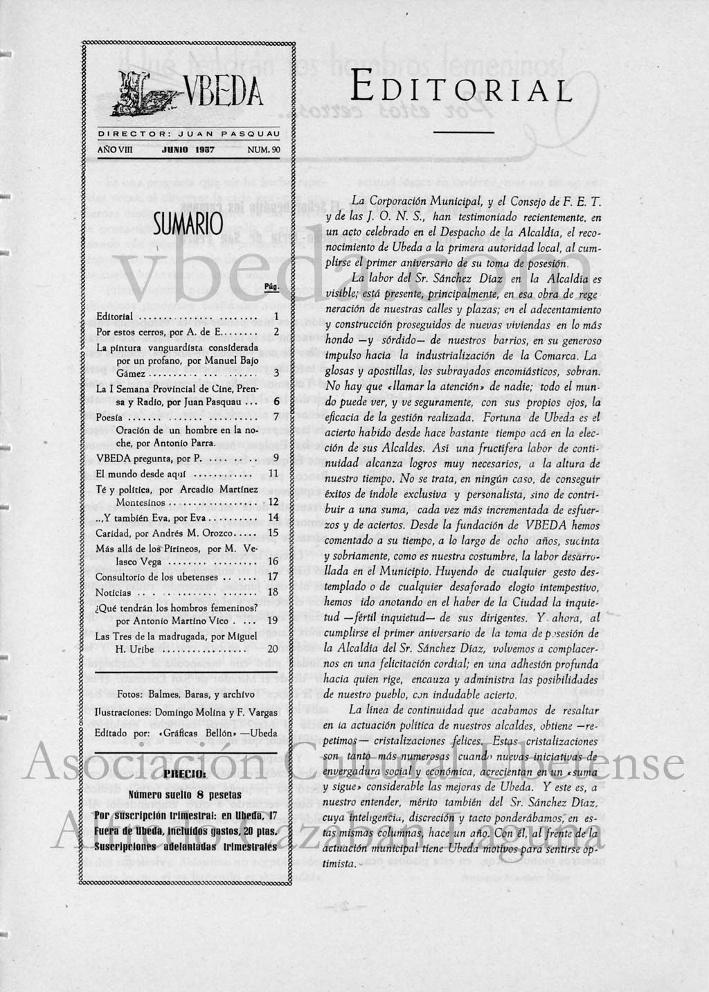 Revista Vbeda. Ao 8. N 90 de junio de 1957