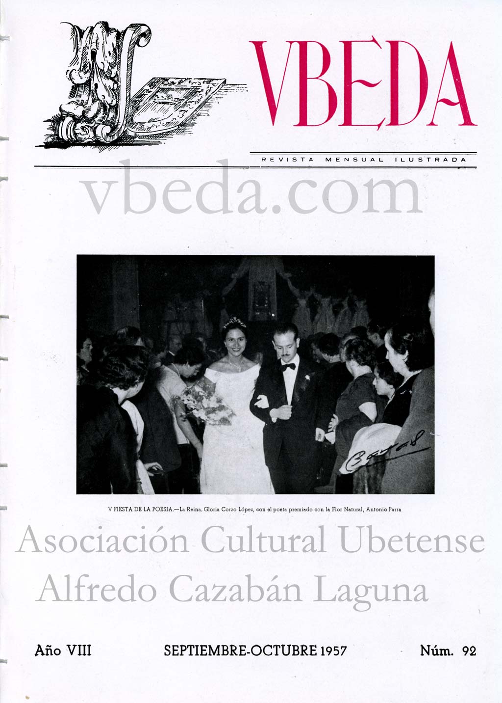Revista Vbeda. AÃ±o 8. NÂº 92 de septiembre-octubre de 1957