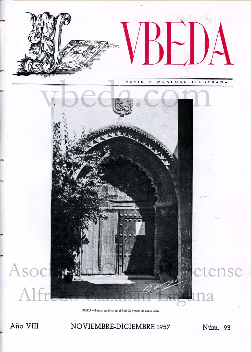 Revista Vbeda. AÃ±o 8. NÂº 93 de noviembre-diciembre de 1957
