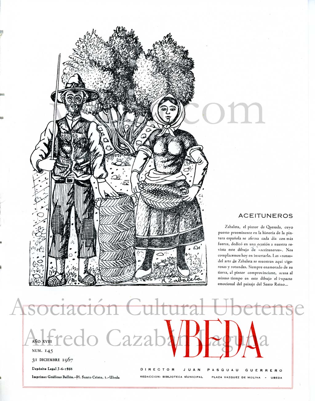 Revista Vbeda. Ao 18. N 145 de 31 de diciembre de 1967